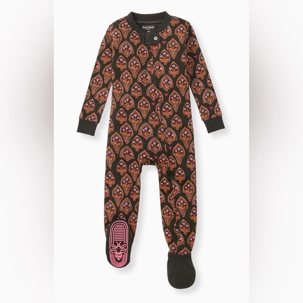 Burt’s Bees Baby - Floral Arches Organic Cotton Sleeper (3-6 months)